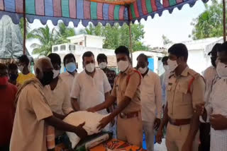 police officer distributed essentials