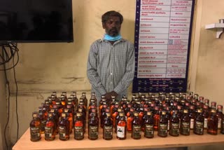 Chennai police seized 101 liquor bottles 