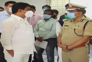 dgp mahendar reddy, minister vemula prashanth reddy 