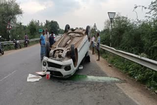 Car overturned