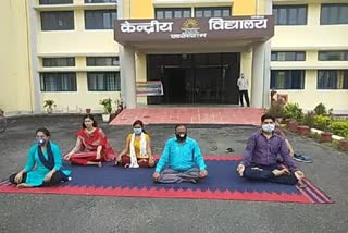 central school teachers doing yoga