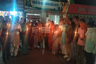 Yuvak congress took candle march