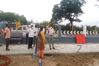 District Collector visits and inspects the construction work of the Science Park