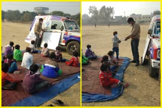 Dwarka Police runs police ki pathshala campaign to teach children of cluster colony