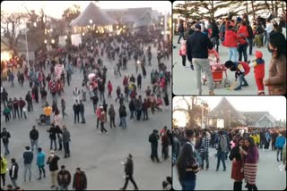 शिमला में पर्यटकों की भीड़