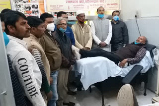 blood donation camp organised by bjp workers