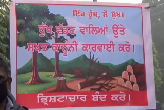 ਬਿਜਲੀ ਵਿਭਾਗ ਵੱਲੋਂ ਰੁੱਖ ਵੱਢੇ ਜਾਣ ਤੇ ਪਿੰਡ ਵਾਸੀਆਂ ਨੇ ਕੀਤਾ ਡੀ ਸੀ ਦਫ਼ਤਰ ਦੇ ਬਾਹਰ ਰੋਸ ਪ੍ਰਦਰਸ਼ਨ