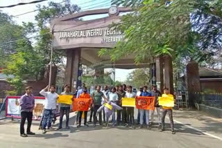 ABVP students demand revocation of colleges belonging to Minister Malla Reddy