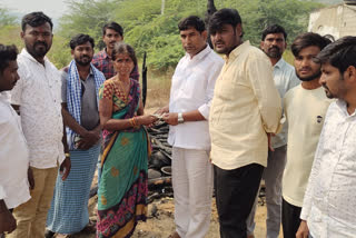 trs leader helped a poor old couple in nalgonda district