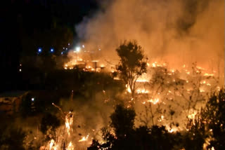 refugee camp burnt