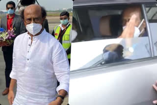 Rajinikanth's wife welcomes him home