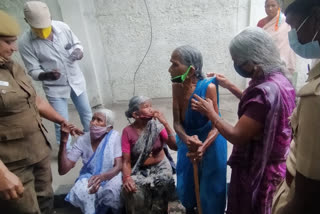 4 old ladies Attempt to set fire to property for Coimbatore Collector Office