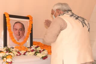 CM Nitish Kumar tribute to former Union Minister Arun Jaitley birth anniversary