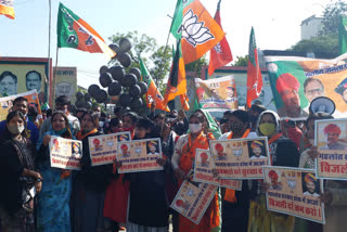 rajasthan bjp obc front protests against congress government in jaipur