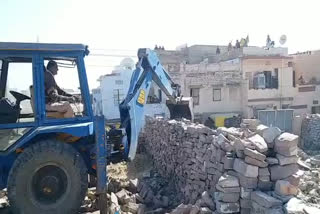 Encroachment removed from Jodhpur Gundlav pond, जोधपुर गुंदलाव तालाब से हटा अतिक्रमण