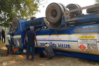 Diesel tanker accident in Surajpur