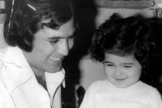 winkle khana shared a photo  on  rajesh khanna fathers  birthday