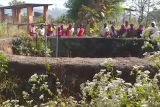 tribal women are aggressive for contaminated water from barn flowing into well in raigad