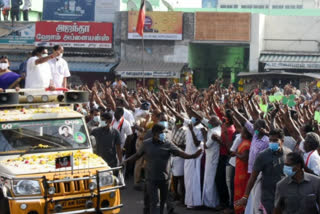 cm edappadi palaniswami 2nd day election campaign in namakkal