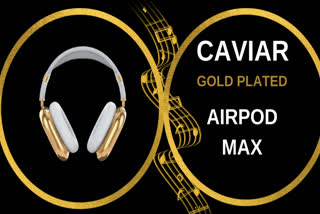 Caviar airpod max, caviar gold plated headphone