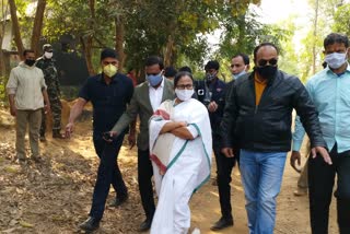 CM Mamata Banerjee visits Sonajhuri