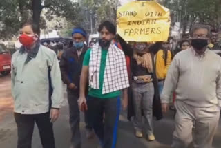 Playwrights from Hooghly went to Delhi on foot in support of the farmers protest