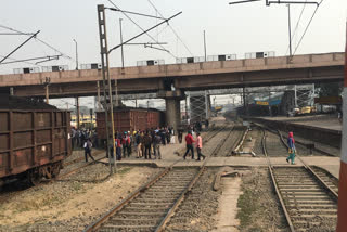 Coupling of goods train broken at Tatanagar railway station in jamshedpur