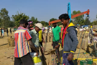 bad facility in paddy procurement centers of Narayanpur