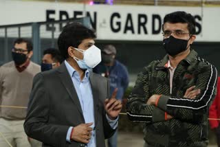 Ganguly visits Eden Gardens