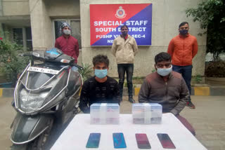 Two accused arrested for robbing a woman M.B Road delhi