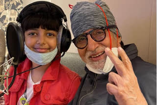 Amitabh Bachchan records song with granddaughter Aaradhya