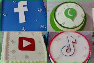 social media logo cakes