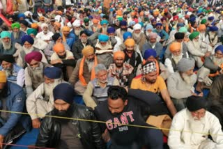 A group of agitating farmers enter Haryana via Rajasthan-Haryana border in Shahjahanpur