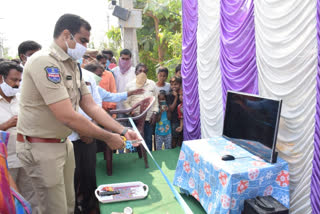 cameras setup by community policing, were started by the rajanna sircilla sp