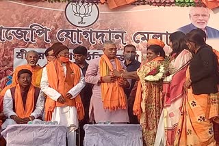 dilip ghosh attacks tmc from dankuni rally