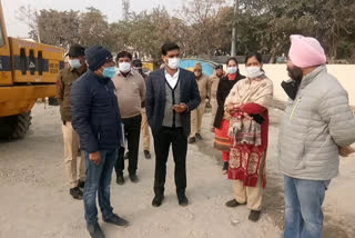 dc nishant yadav visited gharauda development works