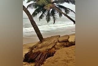 sea erosion in Paduvari Village of Udupi