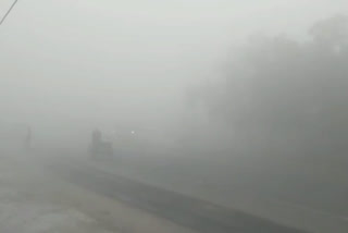 double attack of fog and cold in ghaziabad