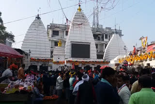 crowd of devotees gathered in deoghar