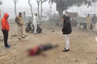 dead Body found in Sonipat soaked with blood