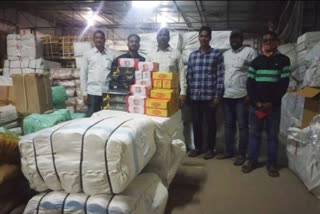 Huge dump of foreign cigarettes costs Rs.3.50 crore has seized in Vijayawada