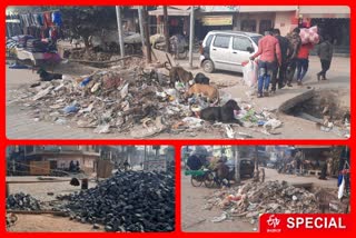 Litter dumped near Shaheed Chowk