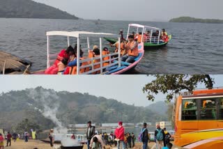 crowd for picnic in mython on new year