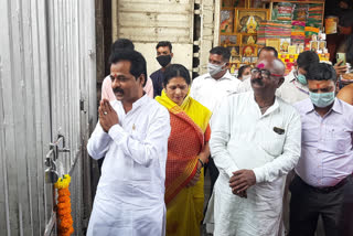 west side door of the  Ambabai temple