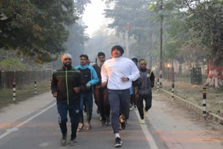 Marathon race organized on the occasion of New Year in Motihari