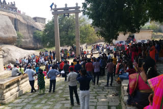 tourists celebrates new year in chitradurga