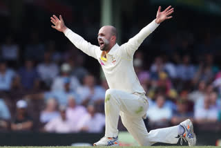 Nathan Lyon wears an underwear featuring himself on the front