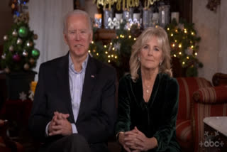 Biden and his wife Dr. Jill Biden paid tribute to frontline workers