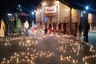 lamps were lit in Danteshwari temple