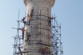 Repair work on Taj Mahal minaret to be completed soon